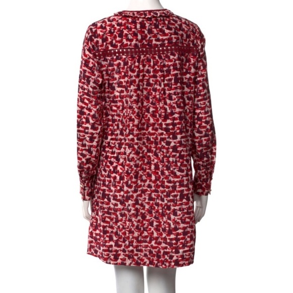 Kate Spade silk paint brush stroke print peplum dress - Picture 10 of 10